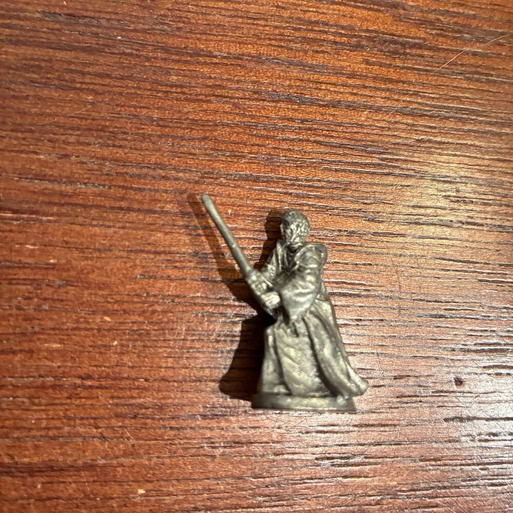 Star Wars Pewter Obi Wan Kenobi W/ Light Saber. 1 Inch Miniture Figurine.